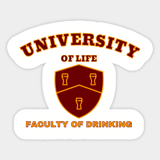 University of Life. Faculty of Drinking Sticker